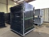 2023 Hanbase 2-Rail Iron Site Fence Panels - 2