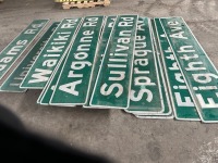 Aluminum Street Signs, Qty 13