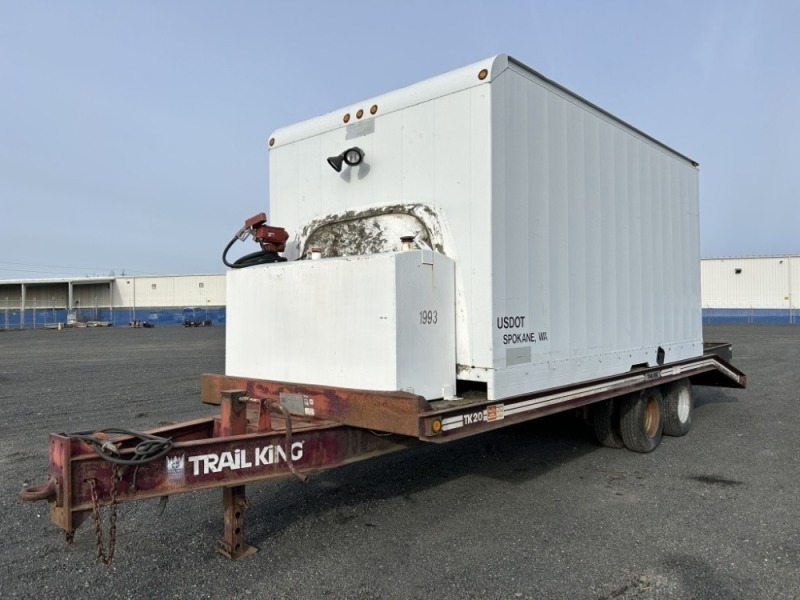 1990 Trail King TK20 Equipment Trailer w/15' Box