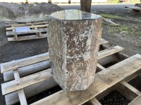 Natural Hand Polished Black Basalt Stool