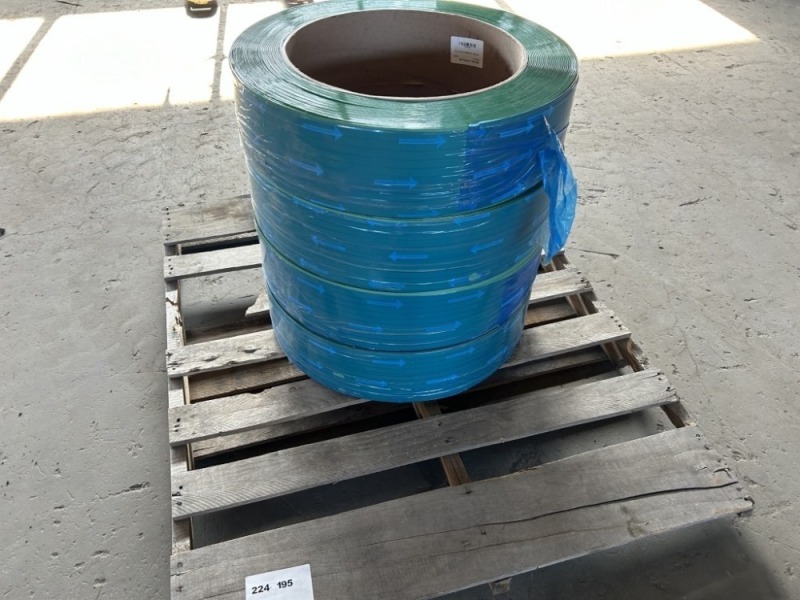 1/2" Green Strapping Rolls, Qty 4