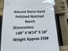 Natural Stone Notched Bench - 5