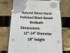 Black Basalt Birdbath - 5