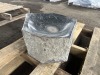 Black Basalt Birdbath - 2