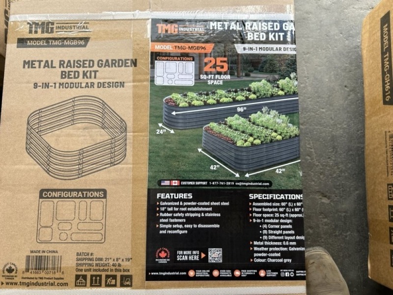 2024 TMG MGB96 Metal Raised Garden Bed Kit