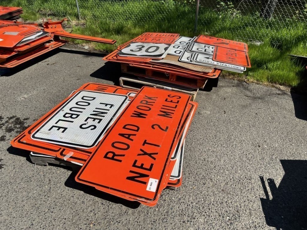 Construction Road Signs | J. Stout Auction