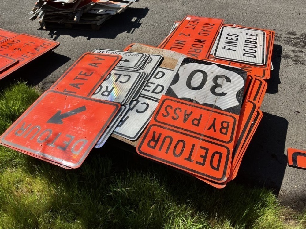 Construction Road Signs | J. Stout Auction