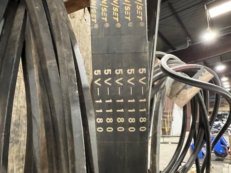 Automotive Belts With Storage Rack | J. Stout Auction