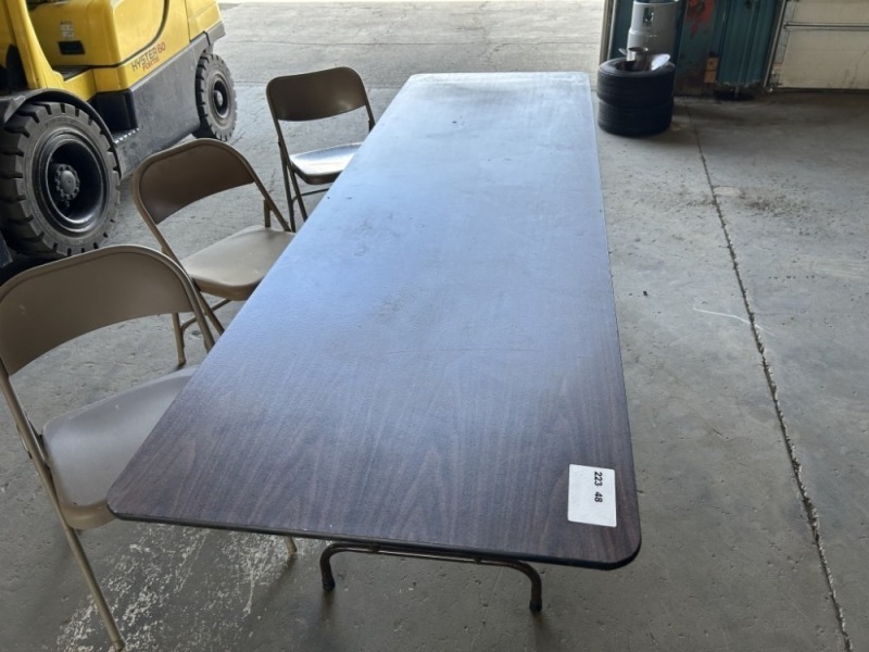 8' Folding Table & Chairs
