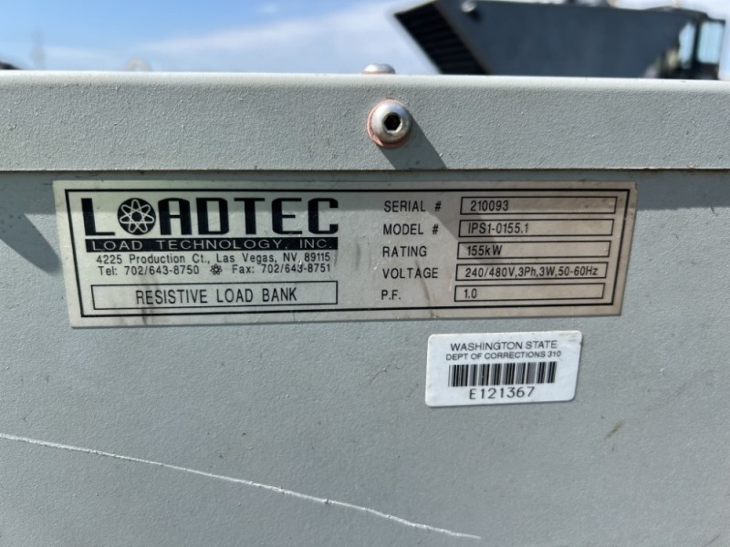 Loadtec IPS1-0155.1 Resistive Load Bank | J. Stout Auction