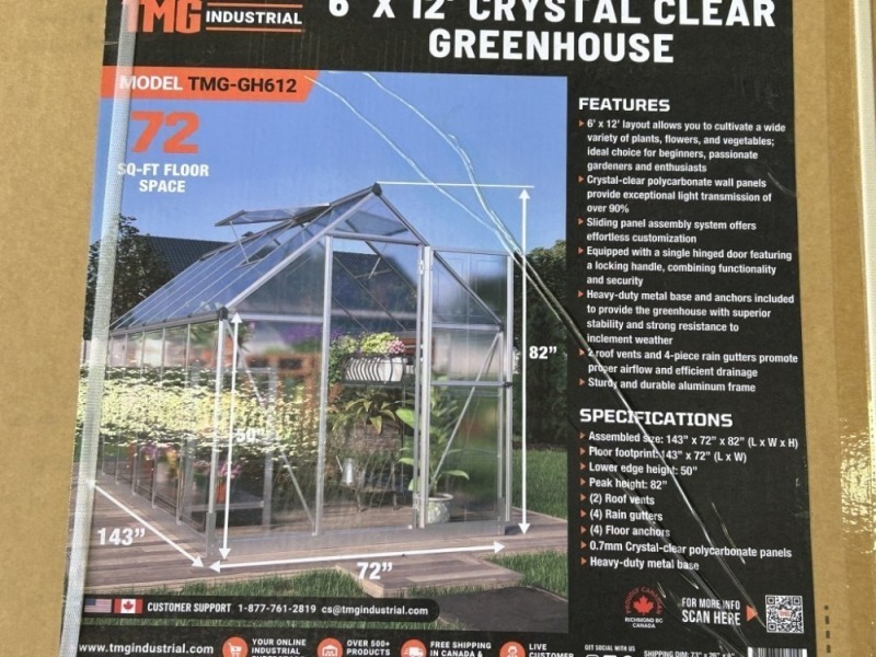 2024 TMG GH612 Greenhouse