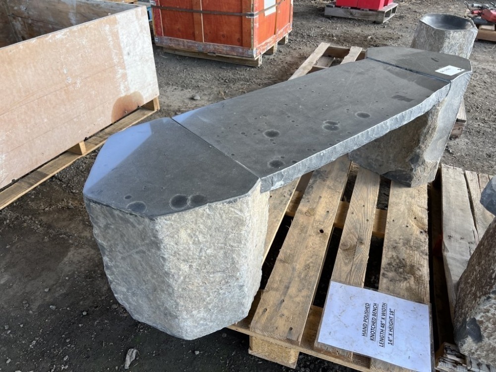 Hand Polished Knotched Bench | J. Stout Auction