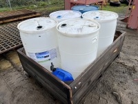 55 Gal Plastic Drums, Qty. 5