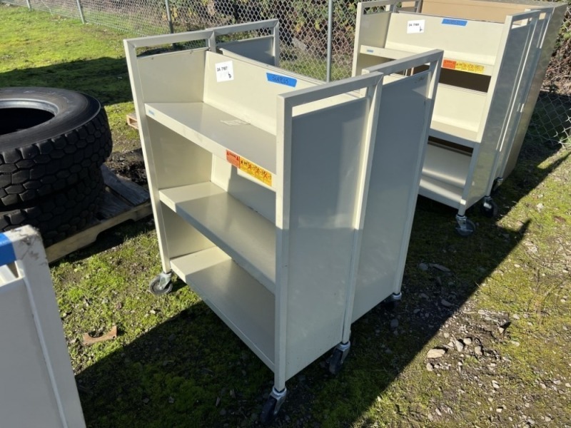 Metal Book Carts, Qty. 2