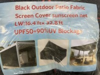 2024 16x32 Fabric Patio Screen - Black