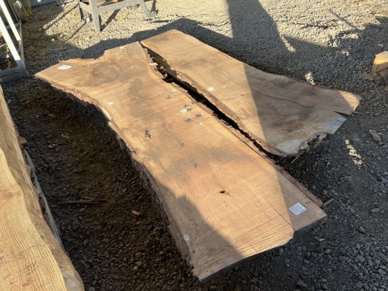 Black Walnut Live Edge Slabs, Qty. 2