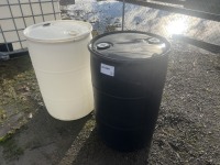 55 Gallon Plastic Drums, Qty. 2