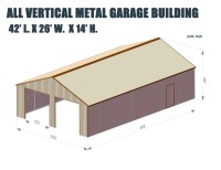 2024 Agriquip DG2642 Double Garage Metal Shed