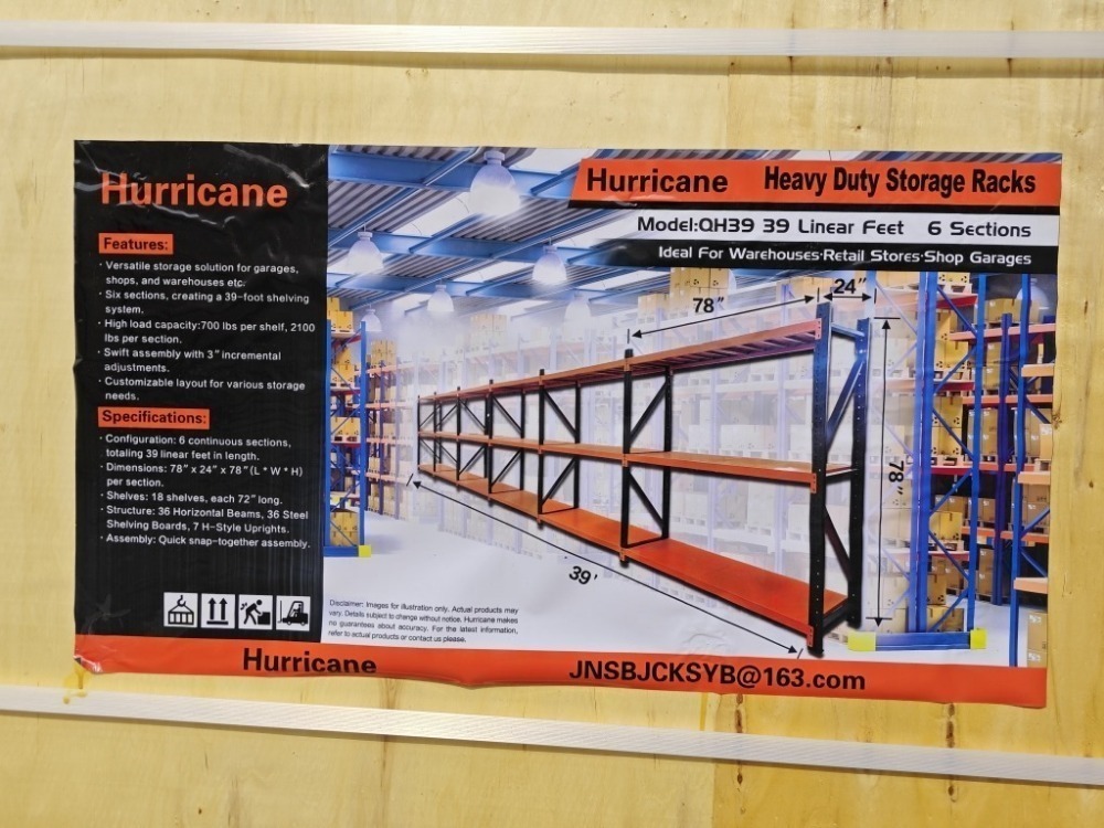 2025 Hurricane Heavy Duty Storage Racks | J. Stout Auction