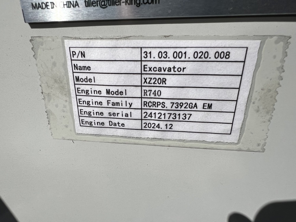 2025 AGT XZ20R Mini Hydraulic Excavator | J. Stout Auction