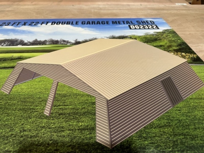 2025 Agriquip DG2322 Double Garage Metal Shed