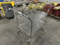 2 Tier Heavy Duty Rolling Wire Rack Cart