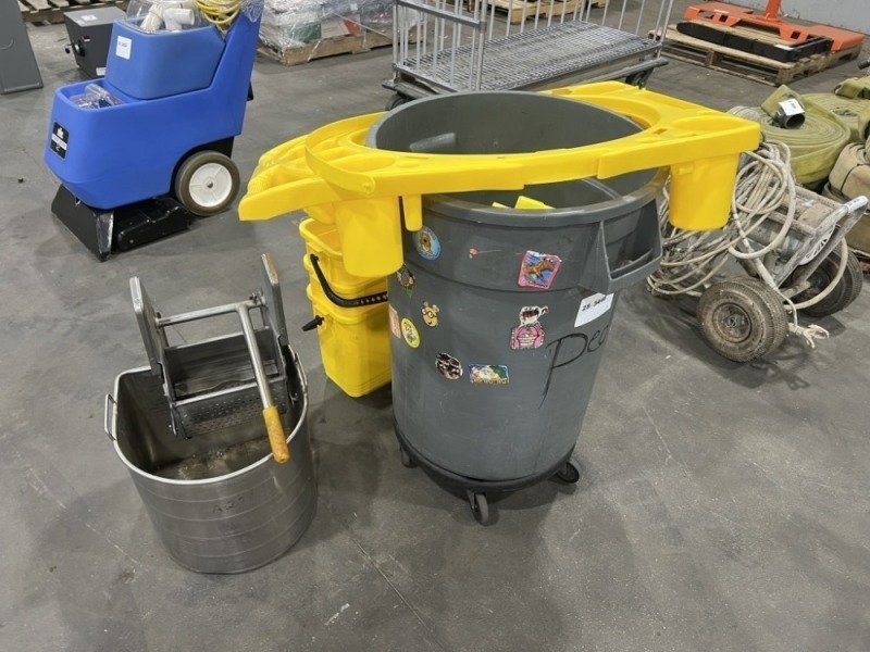 Rolling Rubbermaid Brute Trash Can