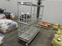 3 Tier Rolling Metal Wire Rack Shelf