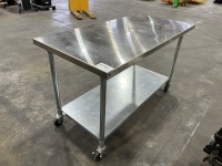 Rolling Stainless Steel Table