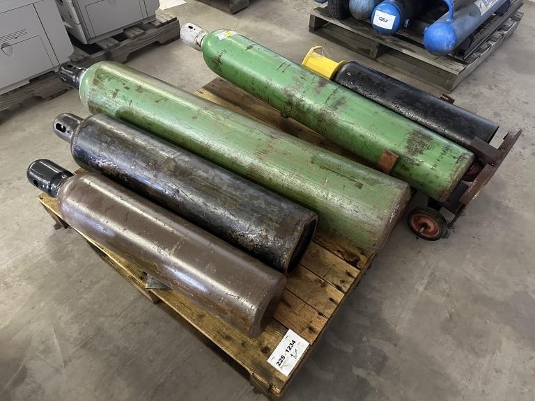Oxygen & Argon Gas Cylinders, Qty. 5