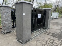2025 Equippro 17' Stone Pillar Iron Gate
