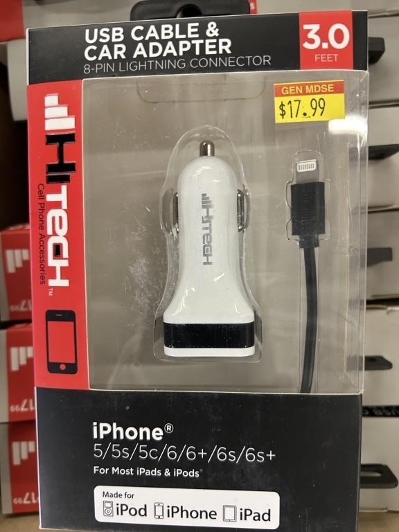 HiTech iphone Car Chargers, Qty. 12