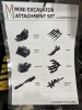 2025 Miva 8pc Mini Excavator Attachment Kit - 8