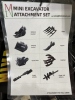 2025 Miva 8pc Mini Excavator Attachment Kit - 8