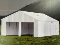 2025 AllMetal K2119 Double Garage Metal Shed