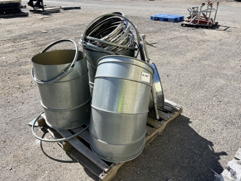 18" Air Ducting W/Duct Clamps & Valve
