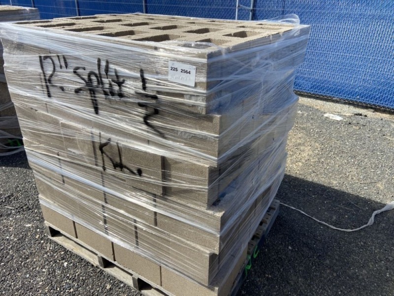 Split Face Concrete Half Blocks, Qty 120
