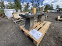 Hand Polished Black Basalt Bench