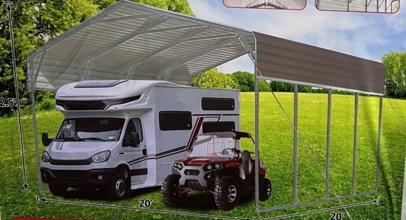 2025 Hurricane MSC2020F Steel Carport