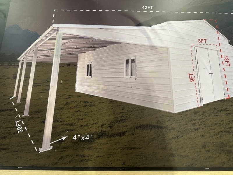2025 AllMetal K4230-T Metal Storage Shed