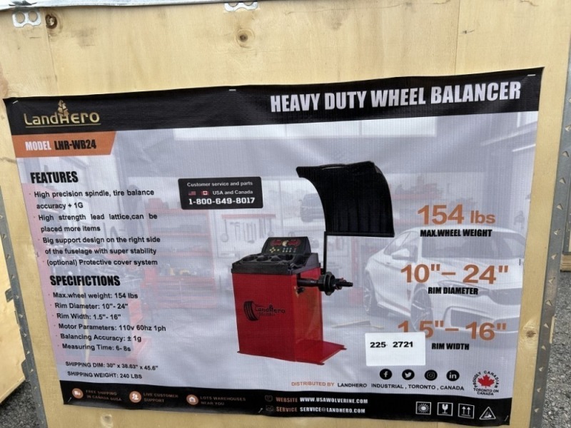 2025 Land Honor TMG-WB24 Wheel Balancer