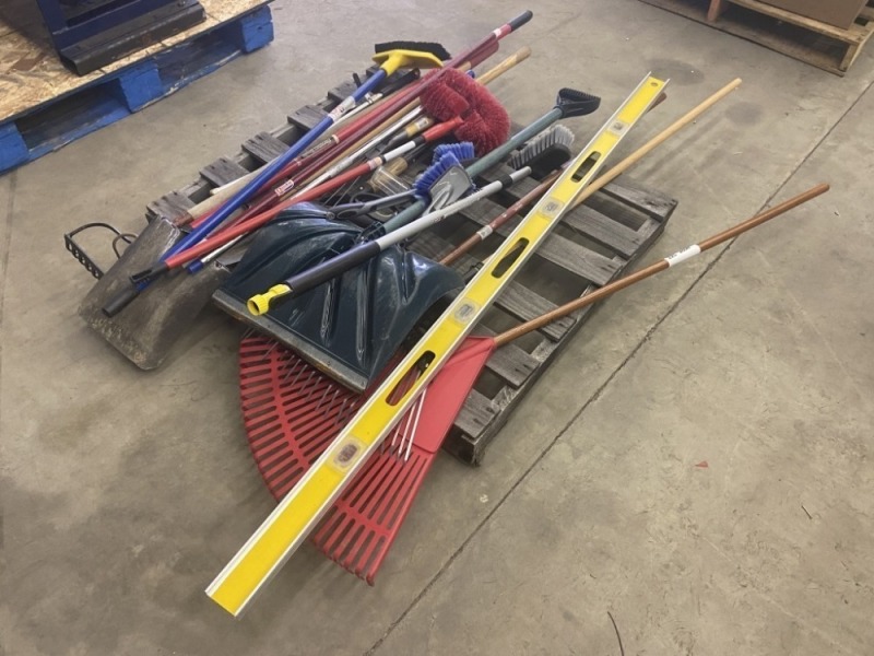 Rakes, Shovels, Brushes & Level