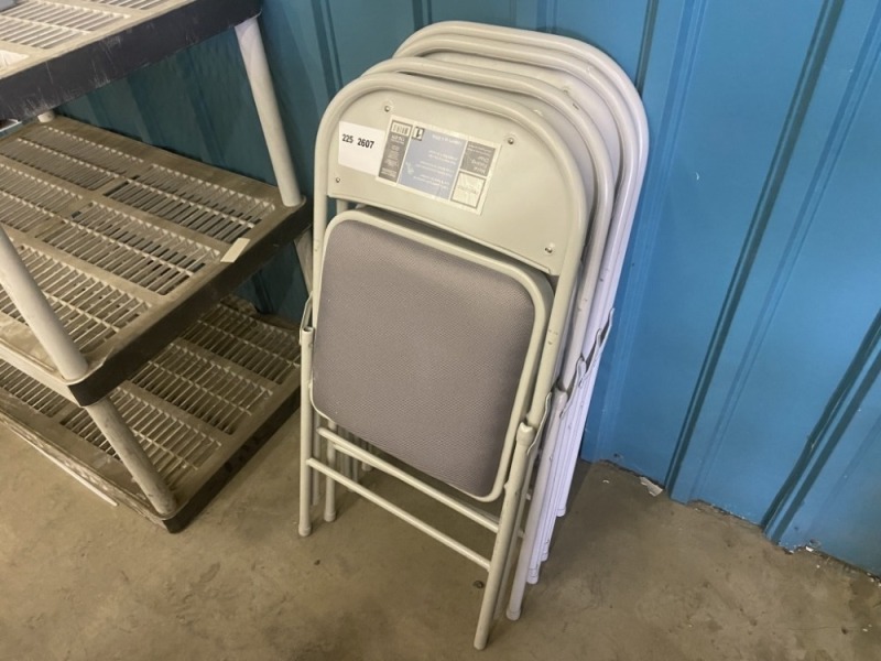 Realspace Metal Folding Chairs, Qty. 4