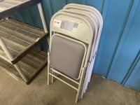 Realspace Metal Folding Chairs, Qty. 4