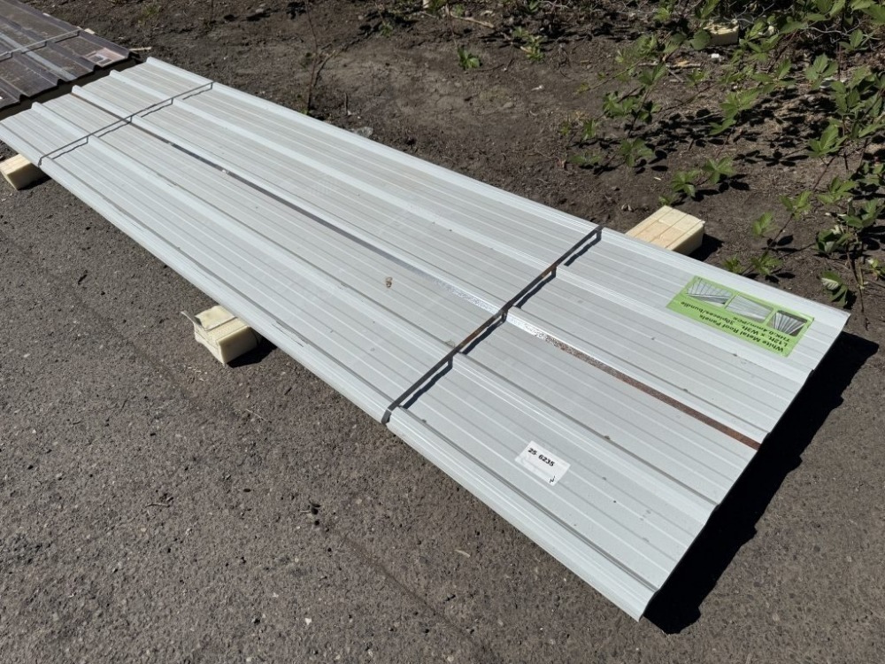 2025 White 12x3 Metal Roof Panels, Qty. 70 | J. Stout Auction