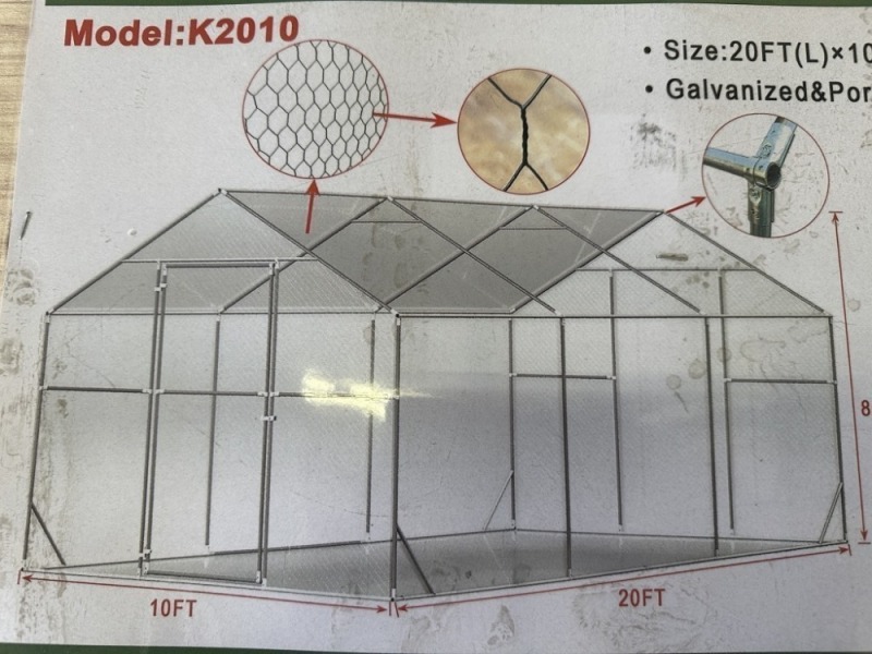 2025 AllMetal K2010 Chicken Coop
