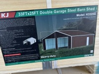 2025 AllMetal K3325G Double Garage Barn Shed
