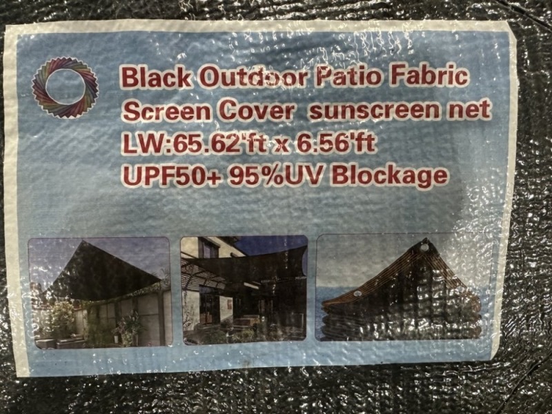 2025 Fabric Patio Screen - Black, Qty. 2