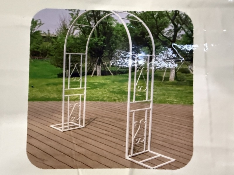 2025 White Metal Arbor Arch