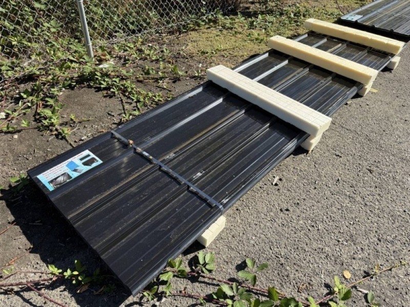 2025 Black 12x3 Metal Roof Panels, Qty. 70